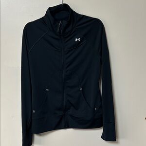 Under Armour Black Full-Zip Training Jacket with White Logo